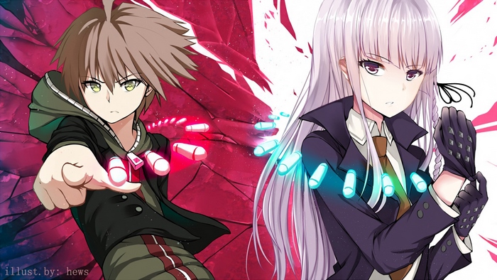Makoto Naegi and Kyoko Kirigiri from Danganronpa