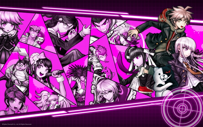 Danganronpa characters with Monokuma