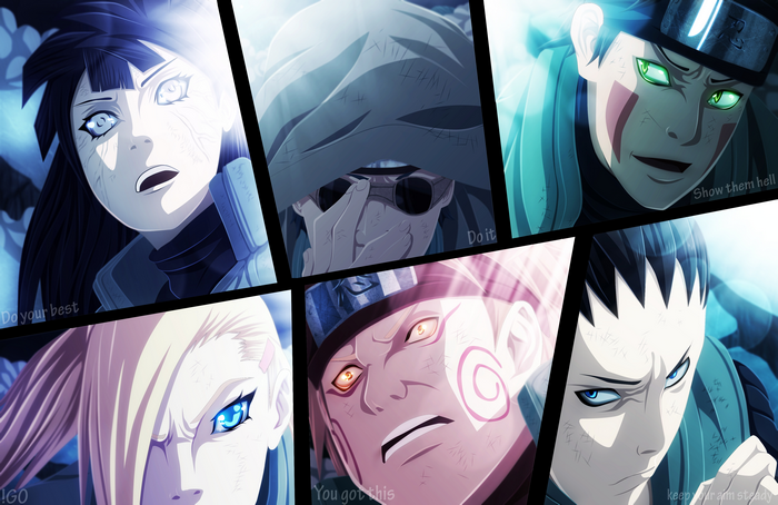 Naruto characters collage