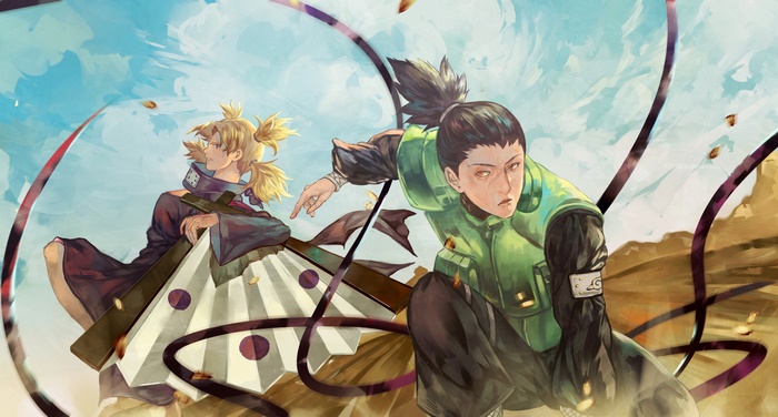 Temari and Shikamaru Nara from Naruto