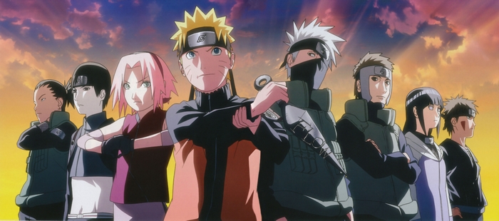 Naruto characters standing together