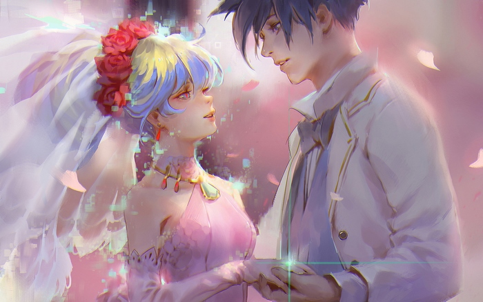 Simon and Nia from Tengen Toppa Gurren Lagann wedding