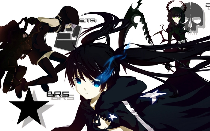 Black Rock Shooter characters with scythes and stars
