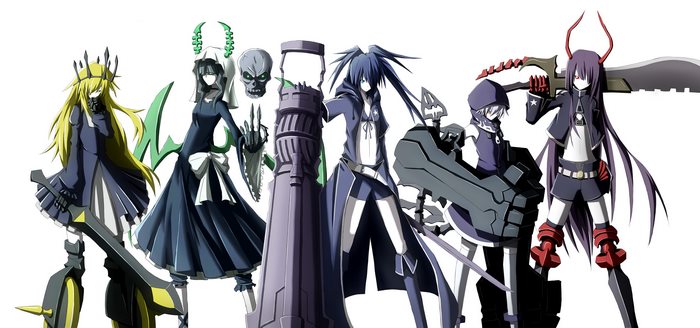 Black Rock Shooter characters group illustration