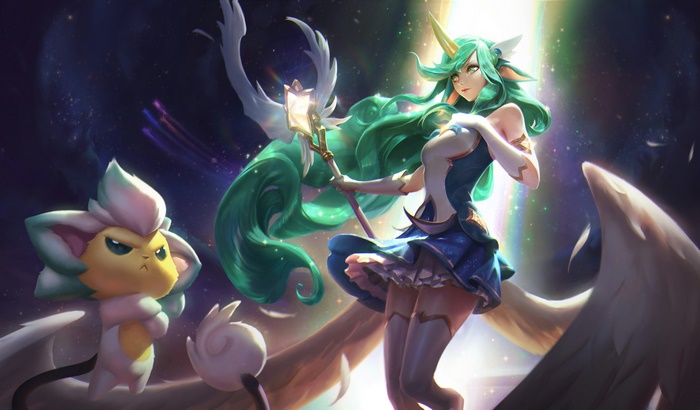 Soraka and companion from League of Legends