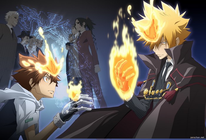 Tsunayoshi Sawada and Enma Kozato from Reborn!