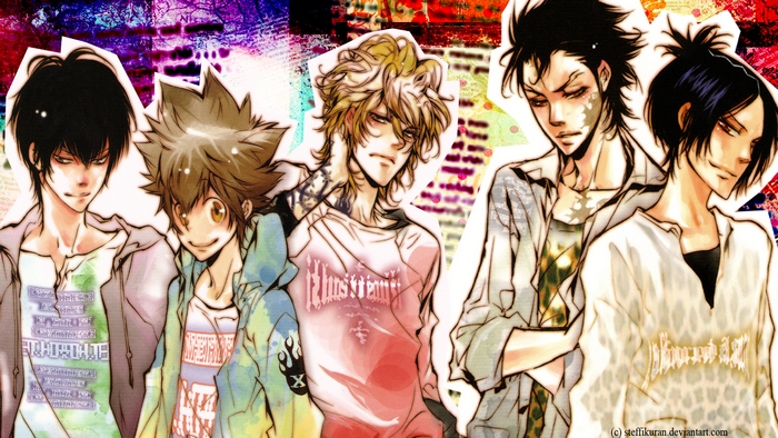 Tsunayoshi Sawada and friends from Reborn!