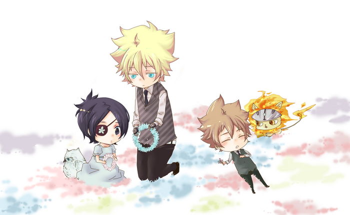 Chibi characters from Katekyo Hitman Reborn!