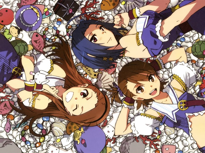 Azusa Miura and friends lying down