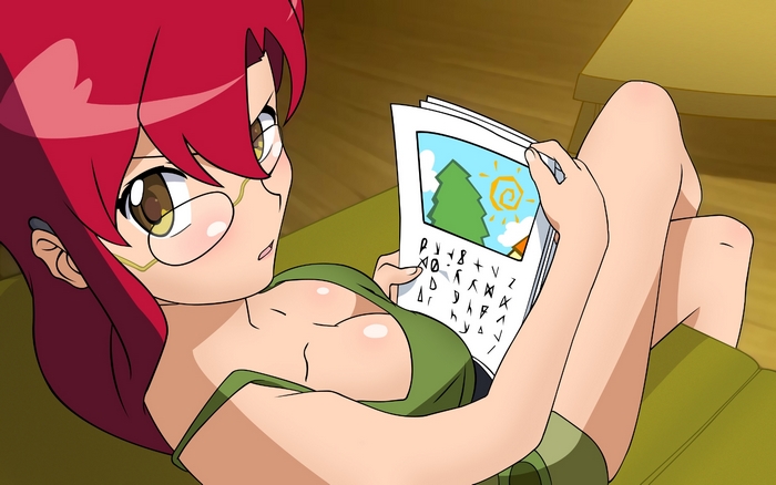 Yoko Littner reading a book