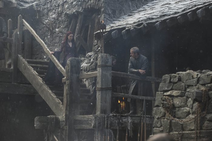 Melisandre and Stannis Baratheon from Game of Thrones