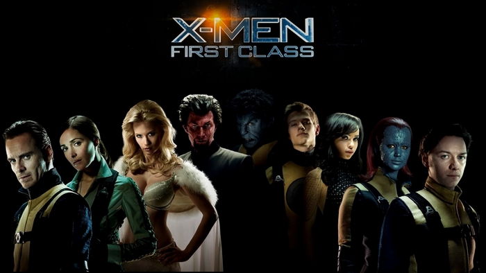 X-Men: First Class cast with Mystique
