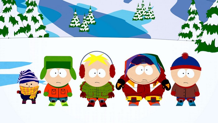 South Park characters in winter attire