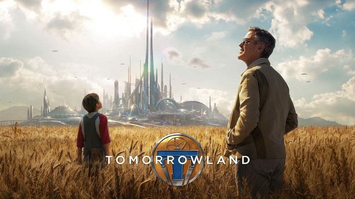 Tomorrowland movie poster with George Clooney
