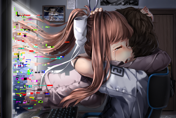 Emotional Hug Featuring Monika from Doki Doki Literature Club