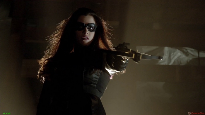 Huntress from DC Comics with a crossbow