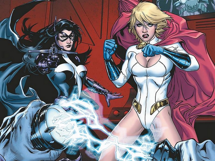 Huntress and Power Girl from DC Comics