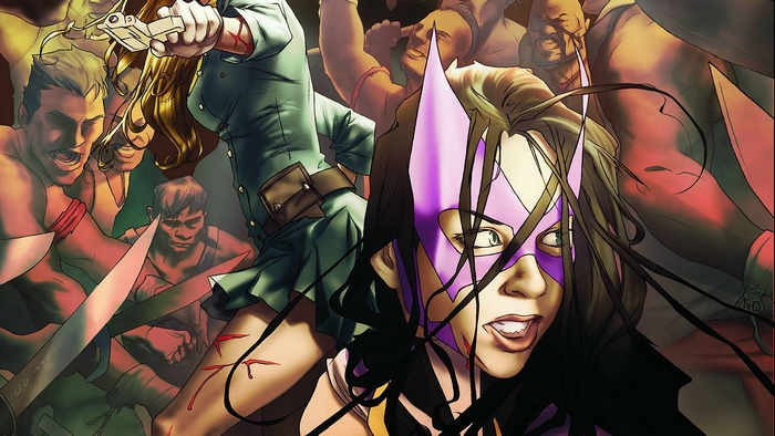 Huntress from DC Comics in battle