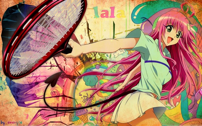 Lala Satalin Deviluke with Tennis Racket