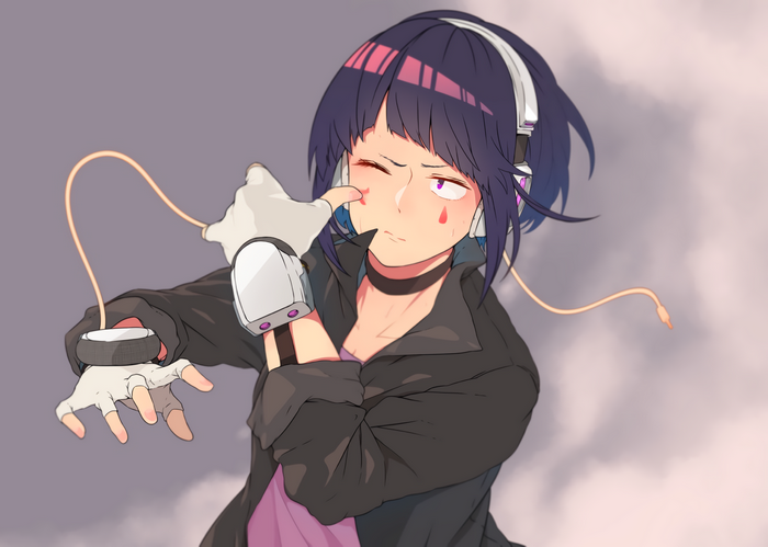 Kyoka Jiro in Dynamic Pose with Headphones