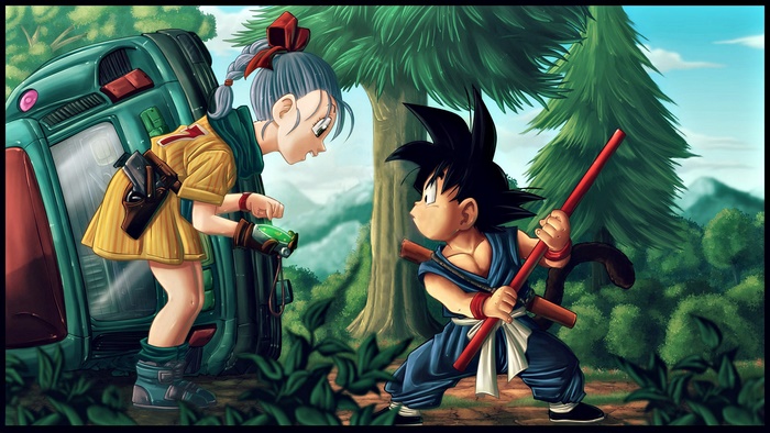 Goku and Bulma from Dragon Ball