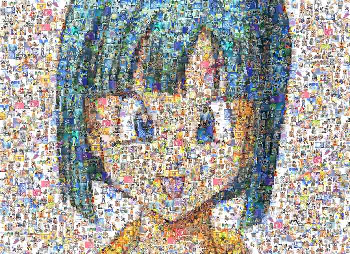 Bulma from Dragon Ball mosaic