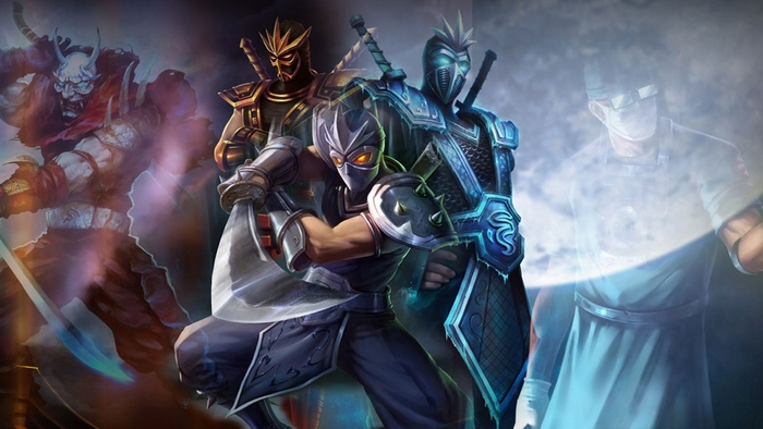 Shen and other ninjas from League of Legends