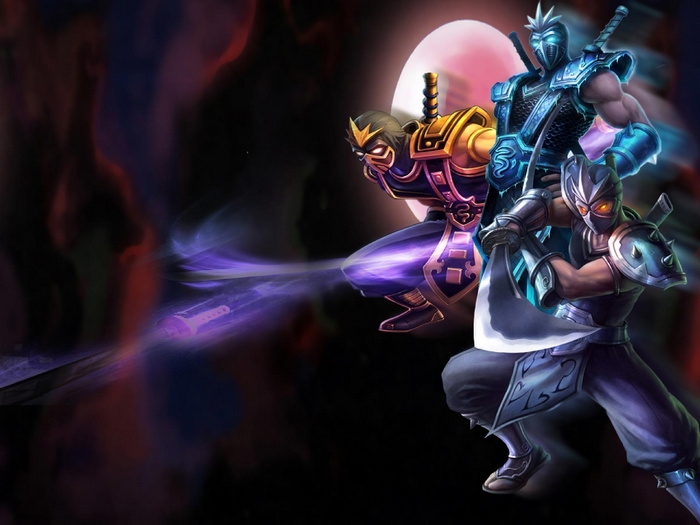 Shen and ninjas from League of Legends