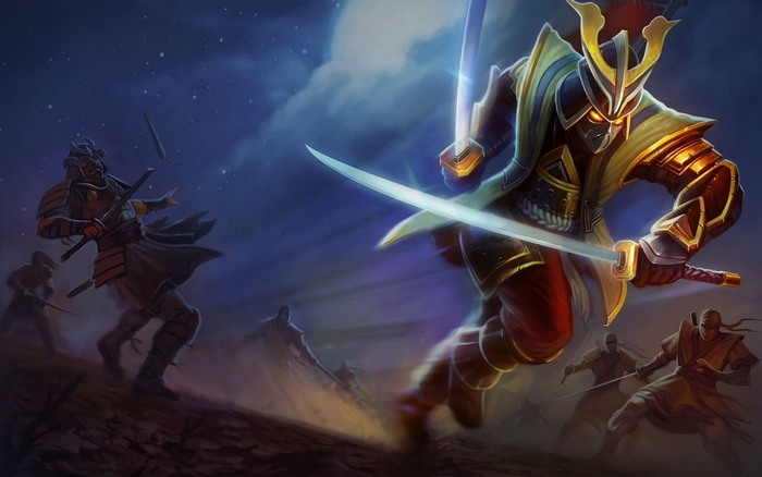 Shen from League of Legends in battle