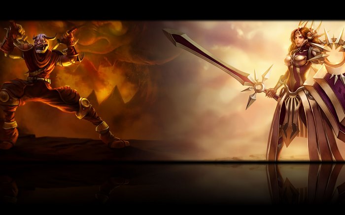Shen and Leona from League of Legends