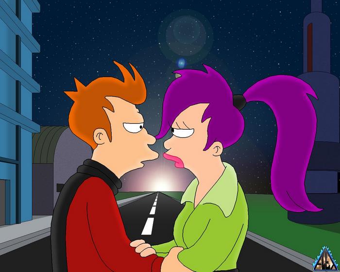 Fry and Leela from Futurama