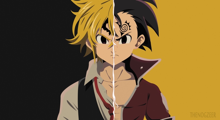 Meliodas and Zeldris from The Seven Deadly Sins