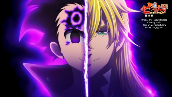 Zeldris and Meliodas from The Seven Deadly Sins