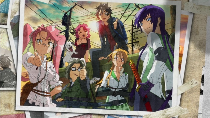 Highschool of the Dead characters with Saeko Busujima