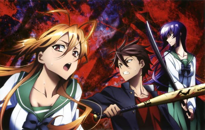 Saeko Busujima and friends from Highschool of the Dead