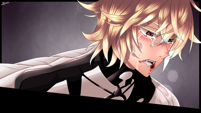 Mikaela Hyakuya crying