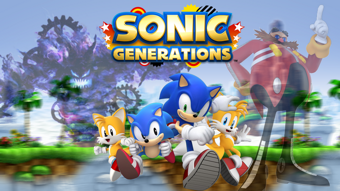 Sonic Generations featuring Sonic, Tails, and Eggman