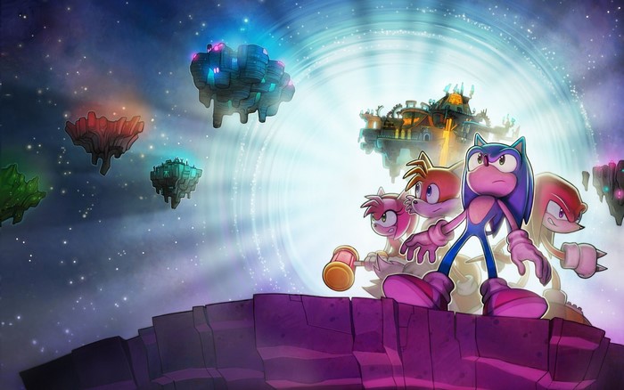 Sonic the Hedgehog characters in space