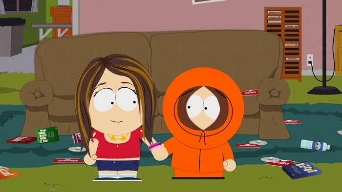 Kenny McCormick and girl from South Park