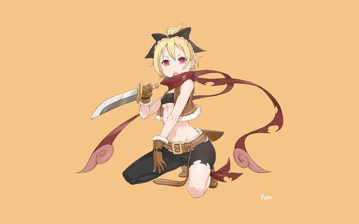 Felt from Re:ZERO holding a sword