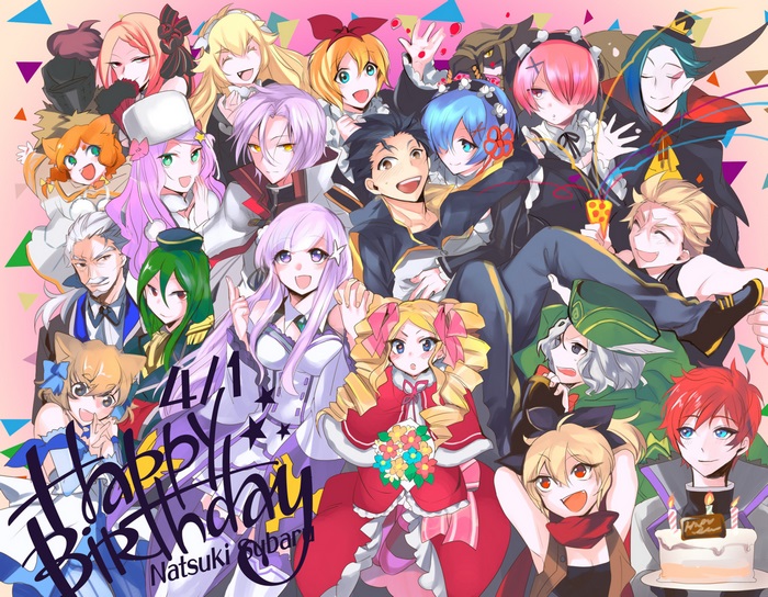 Re:ZERO - Starting Life in Another World Characters Birthday Illustration