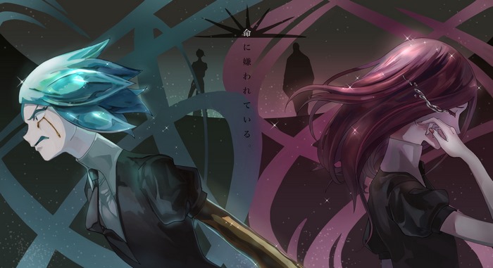 Cinnabar and Phos from Houseki no Kuni