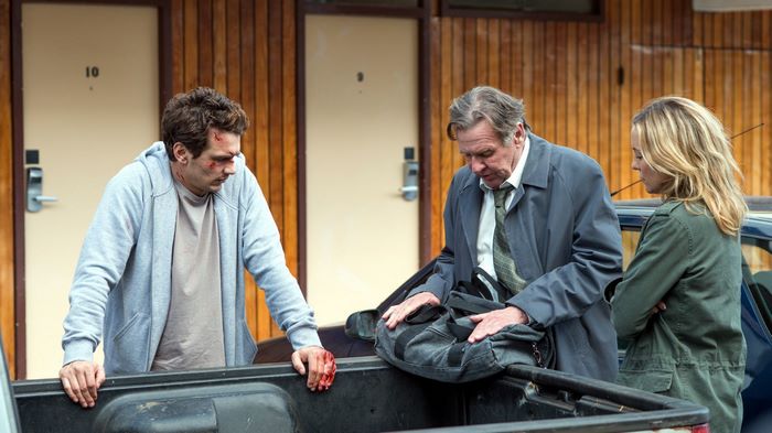 James Franco and two others by motel rooms