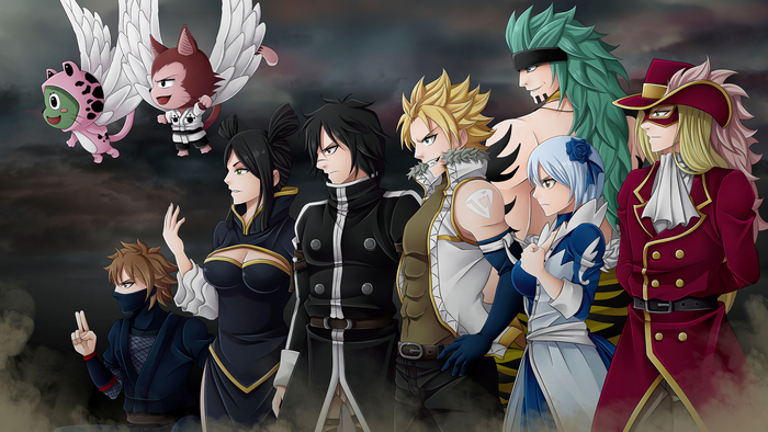 Fairy Tail characters in a group pose