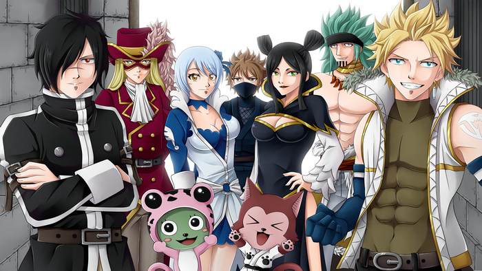 Fairy Tail characters group portrait