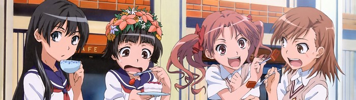 Four girls enjoying snacks at a cafe