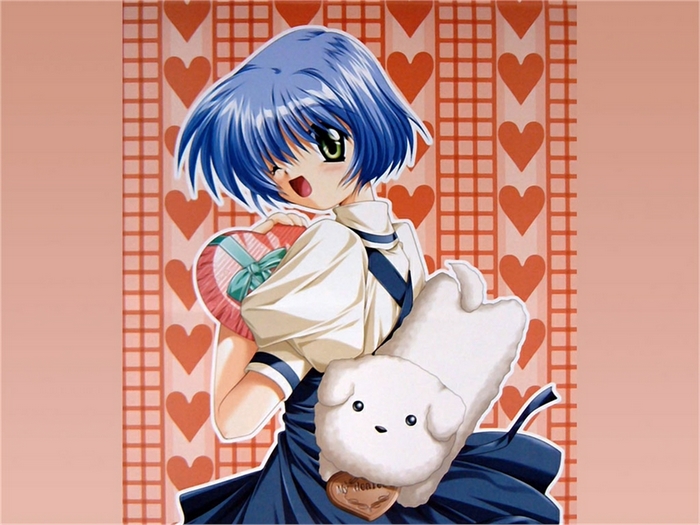 Kano Kirishima holding a heart-shaped chocolate box