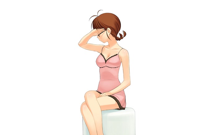 Ritsuko Akizuki in pink slip