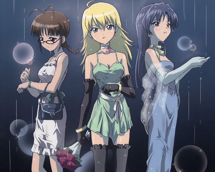 Ritsuko Akizuki in the rain