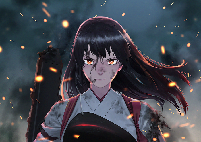 Akagi from Kancolle in battle
